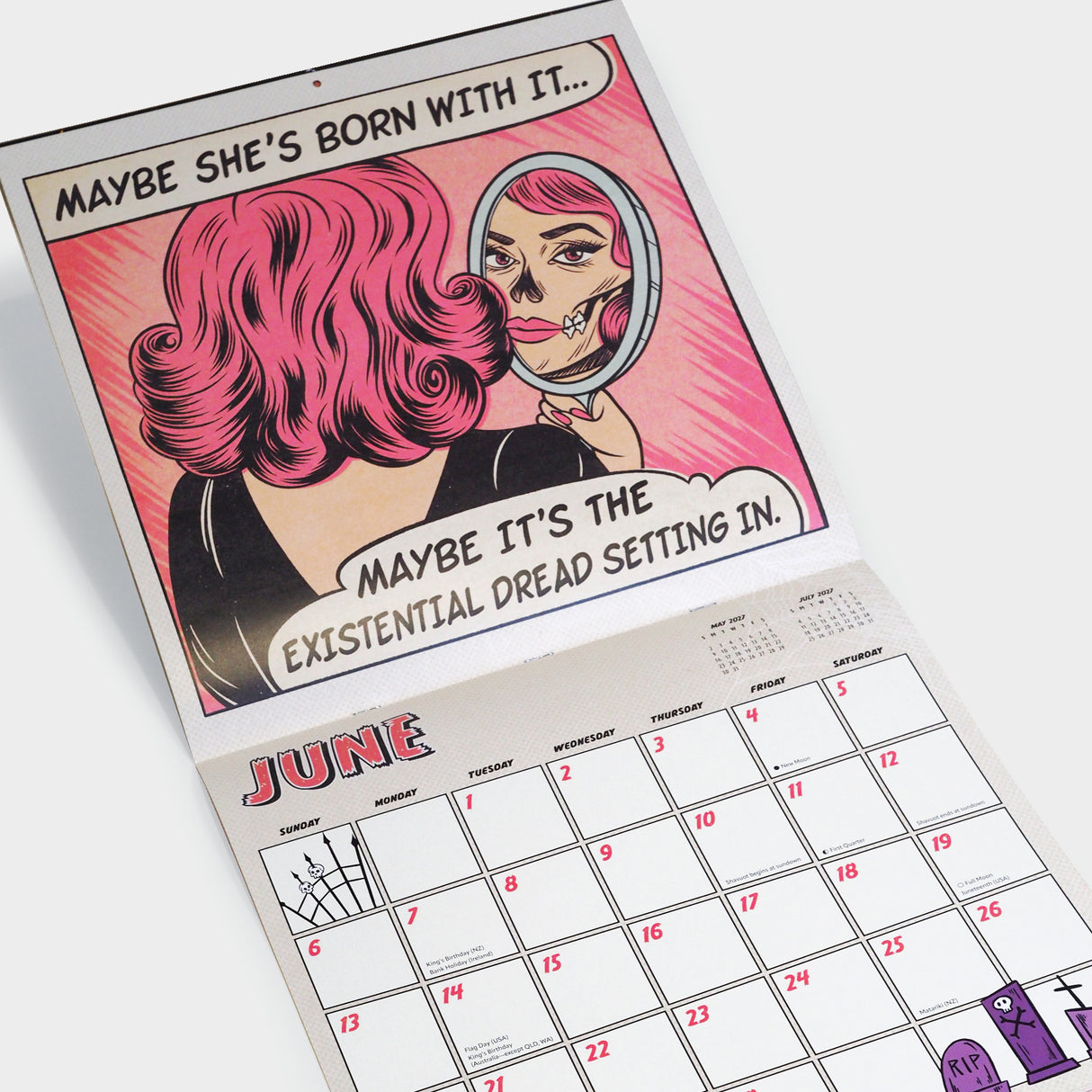 Tragic Girls 2027 Wall Calendar: Not Today Satan