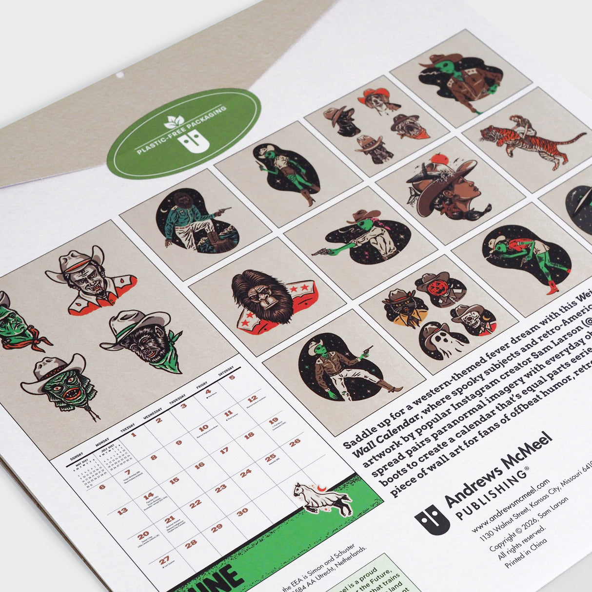 Sam Larson 2027 Wall Calendar: Weird, Weird West