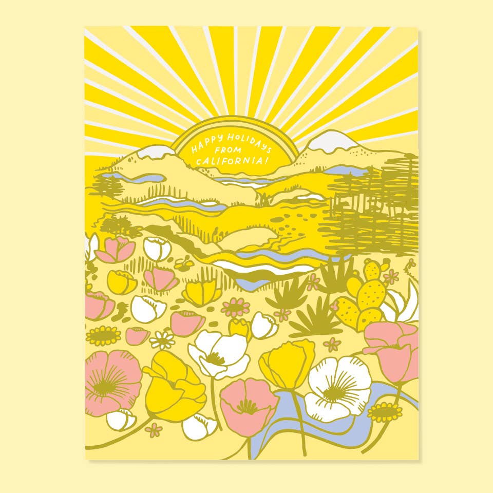 Cali Poppy Holiday Card (Set of 6)
