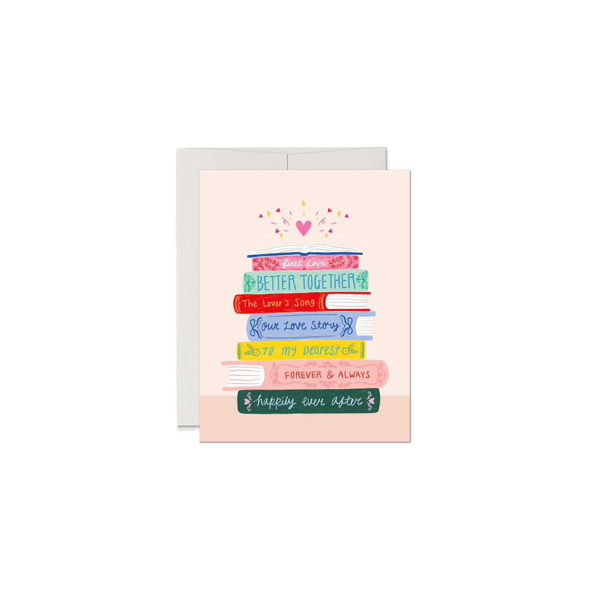 Love Story Books Greeting Card Romantic Anniversary Card