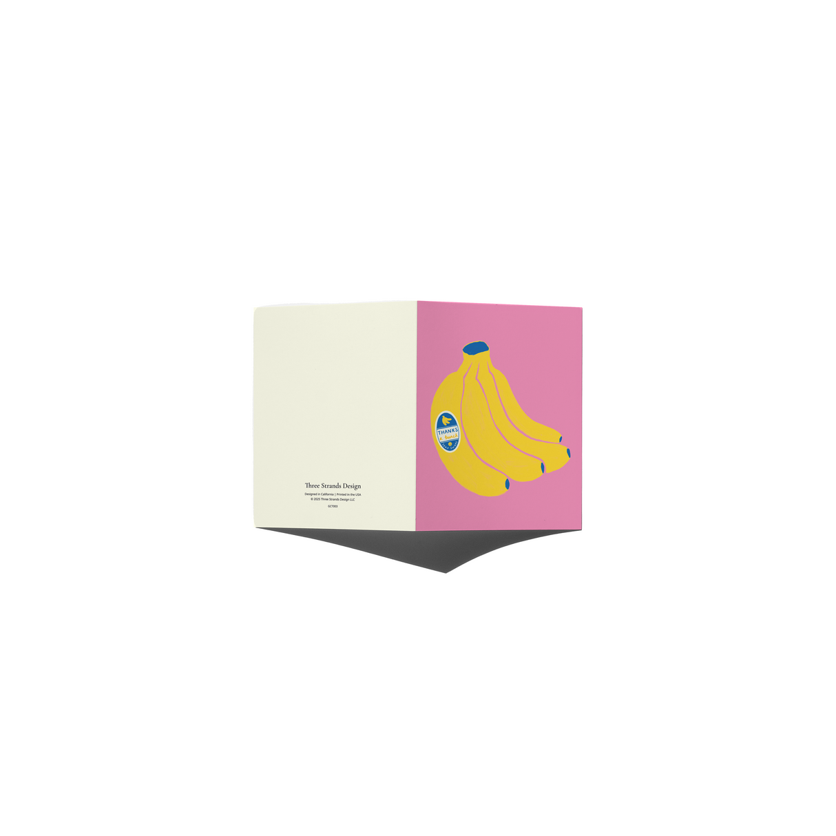 Thanks a Bunch Banana Card Food Pun Thank You Card