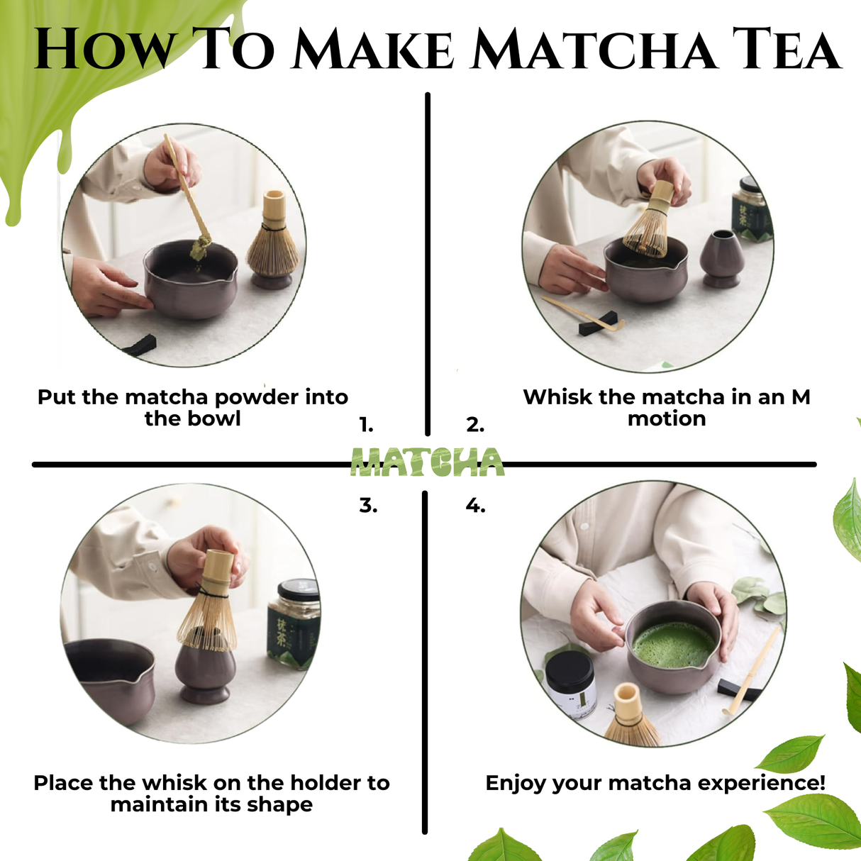 Japanese Matcha Set in Bronze & Brown Ombre