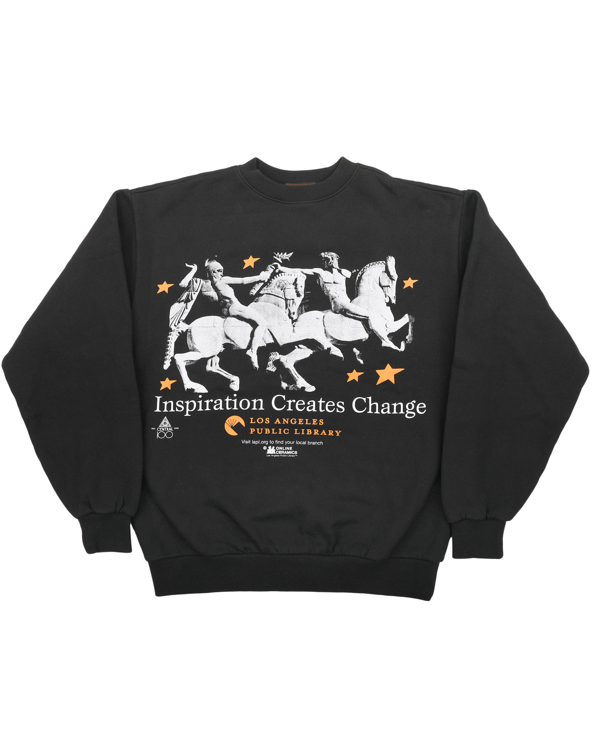 Inspiration Creates Change Off-Black Fleece Crewneck