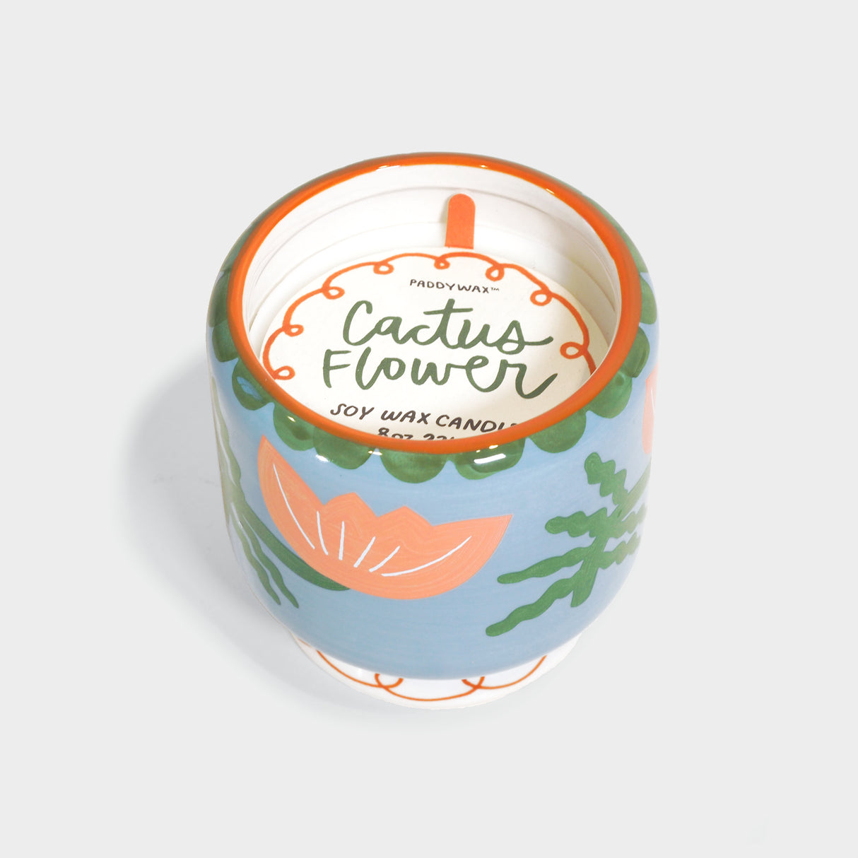 A Dopo Flower 8 Ounce Ceramic Candle - Cactus Flower