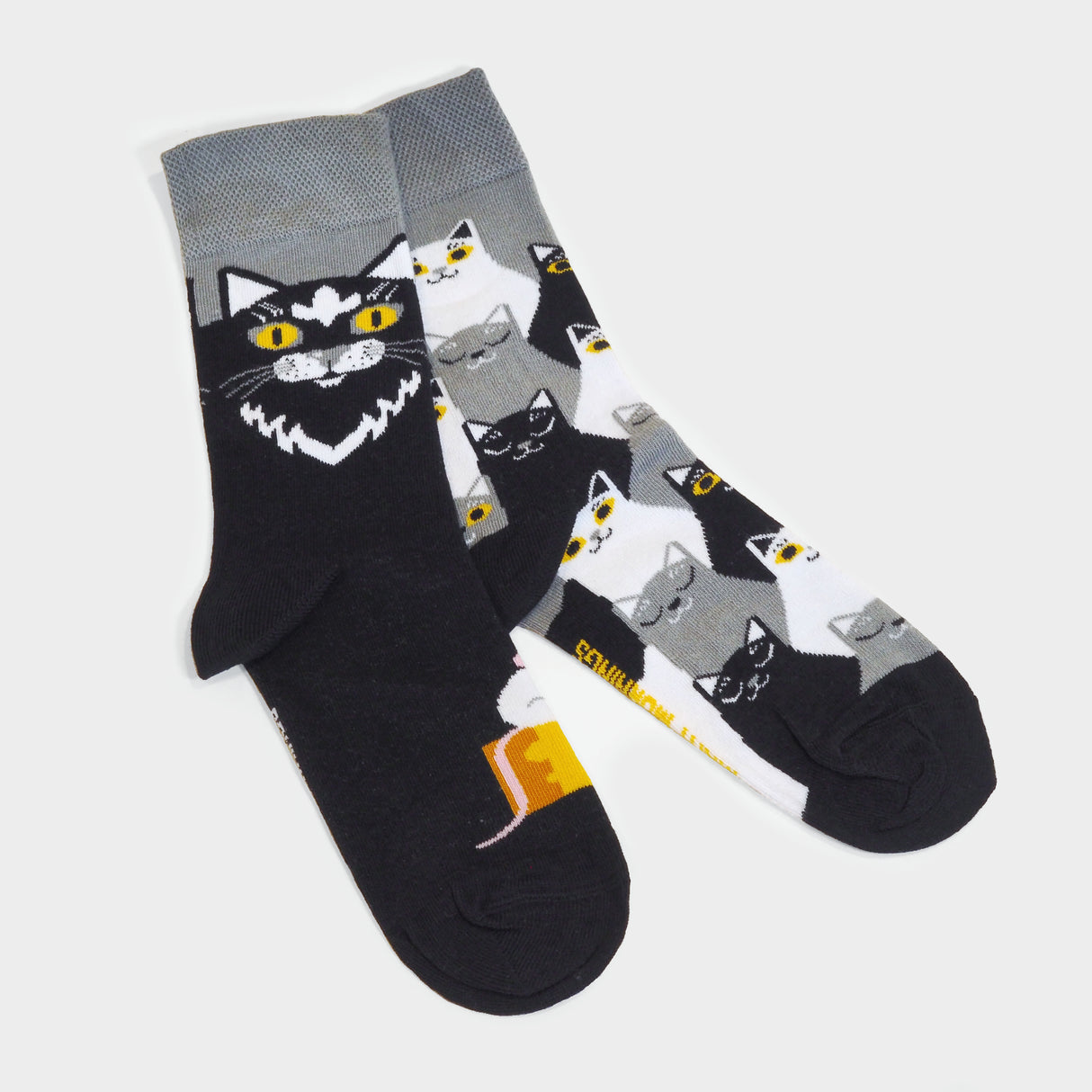 Black Cat Crew Socks Size Small