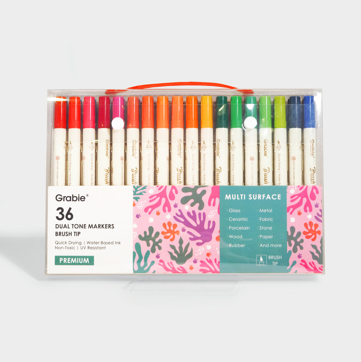 Dual Tone Brush Tip Acrylic Pain Marker Set of 36