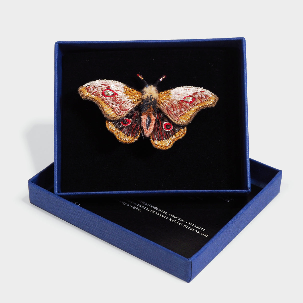 Emperor Mopane Moth Brooch Pin