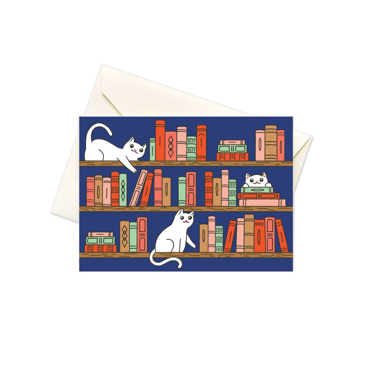 Bookshelf Cats Boxed Notes