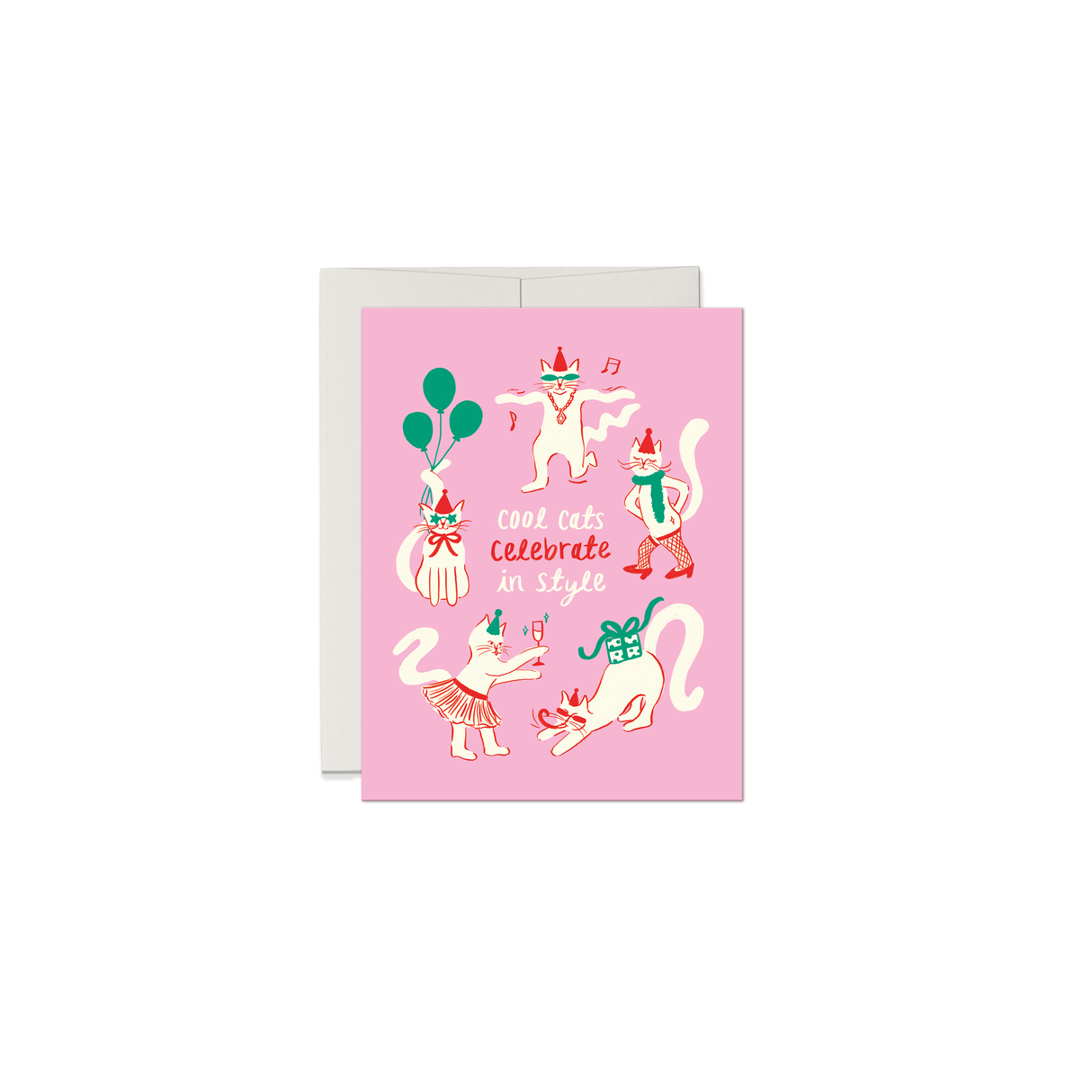 Cool Cats Celebration Card Cat Birthday Card