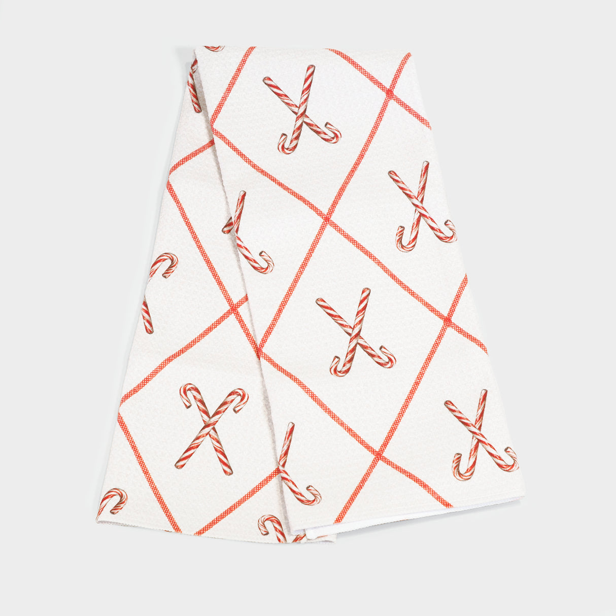 Festive Candy Canes Tea Towel