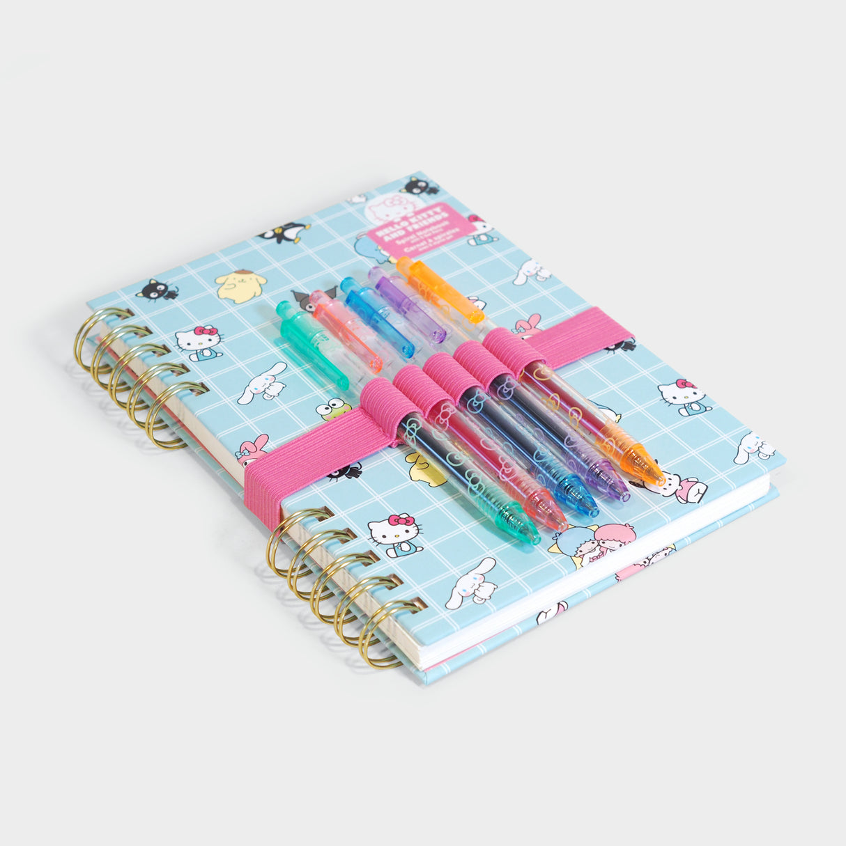 Hello Kitty & Friends Blue Grid Harper Notebook & Pen