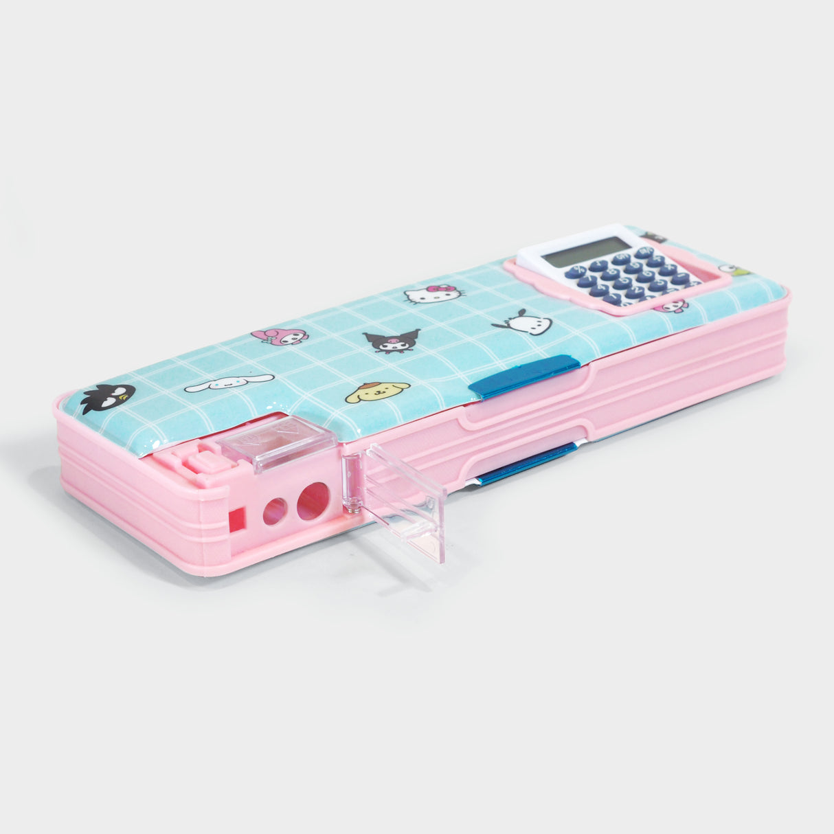 Hello Kitty & Friends Blue Grid Pencil Case