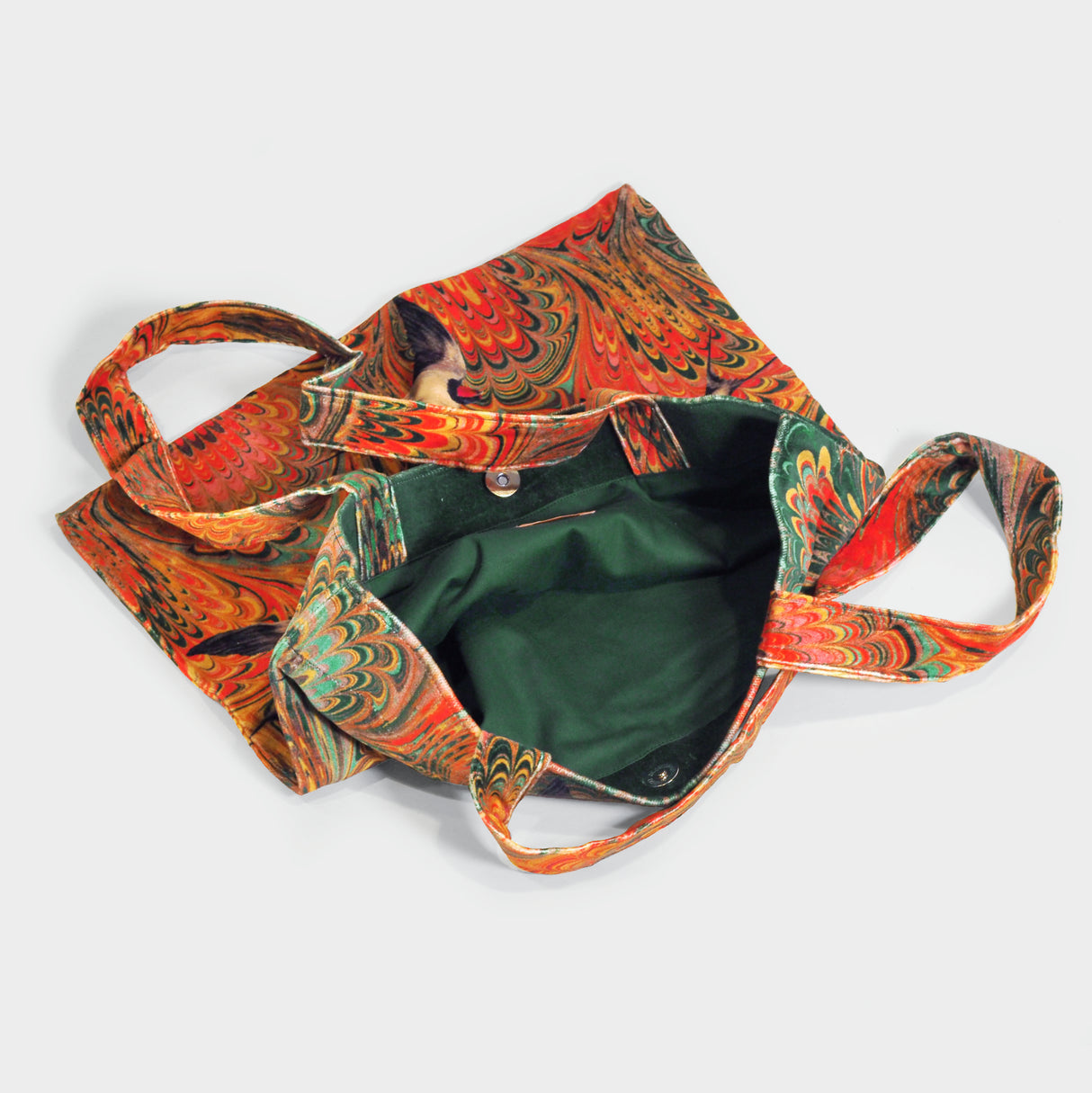 Marbled Swallows Velvet Tote Bag