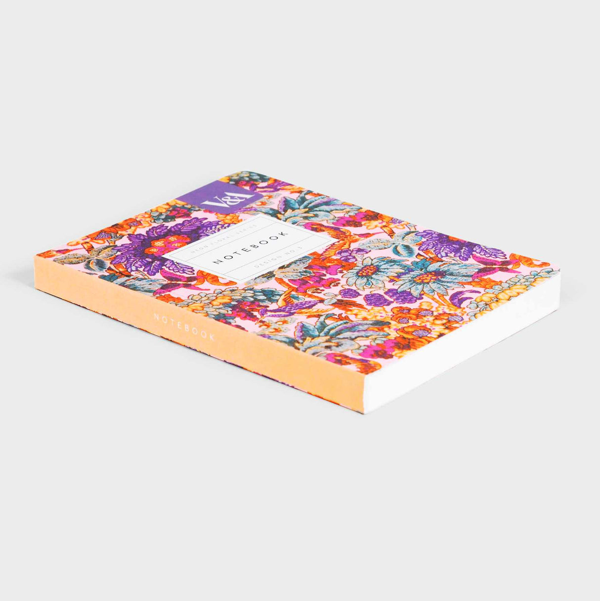 Neon Floral Coral Jungle Paperback Notebook