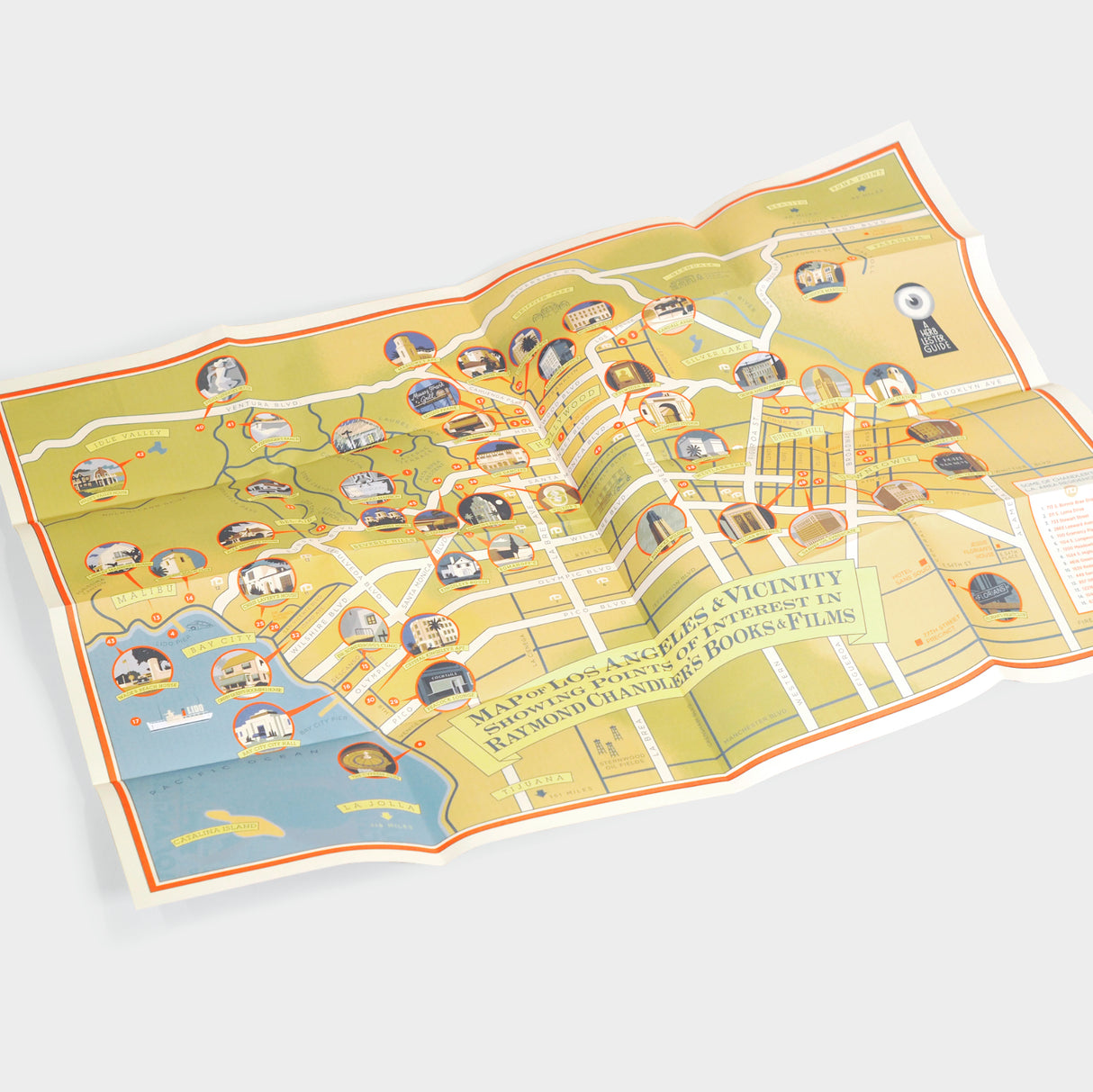 Raymond Chandler Map of Los Angeles