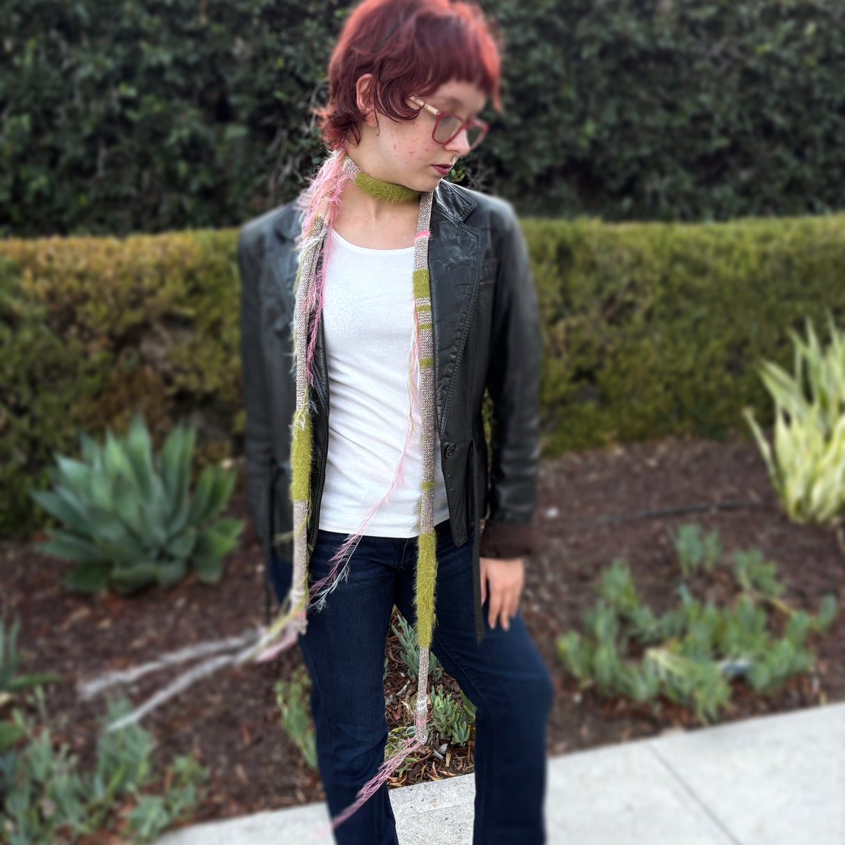 Skinny Vintage Tassel Y2K Scarf