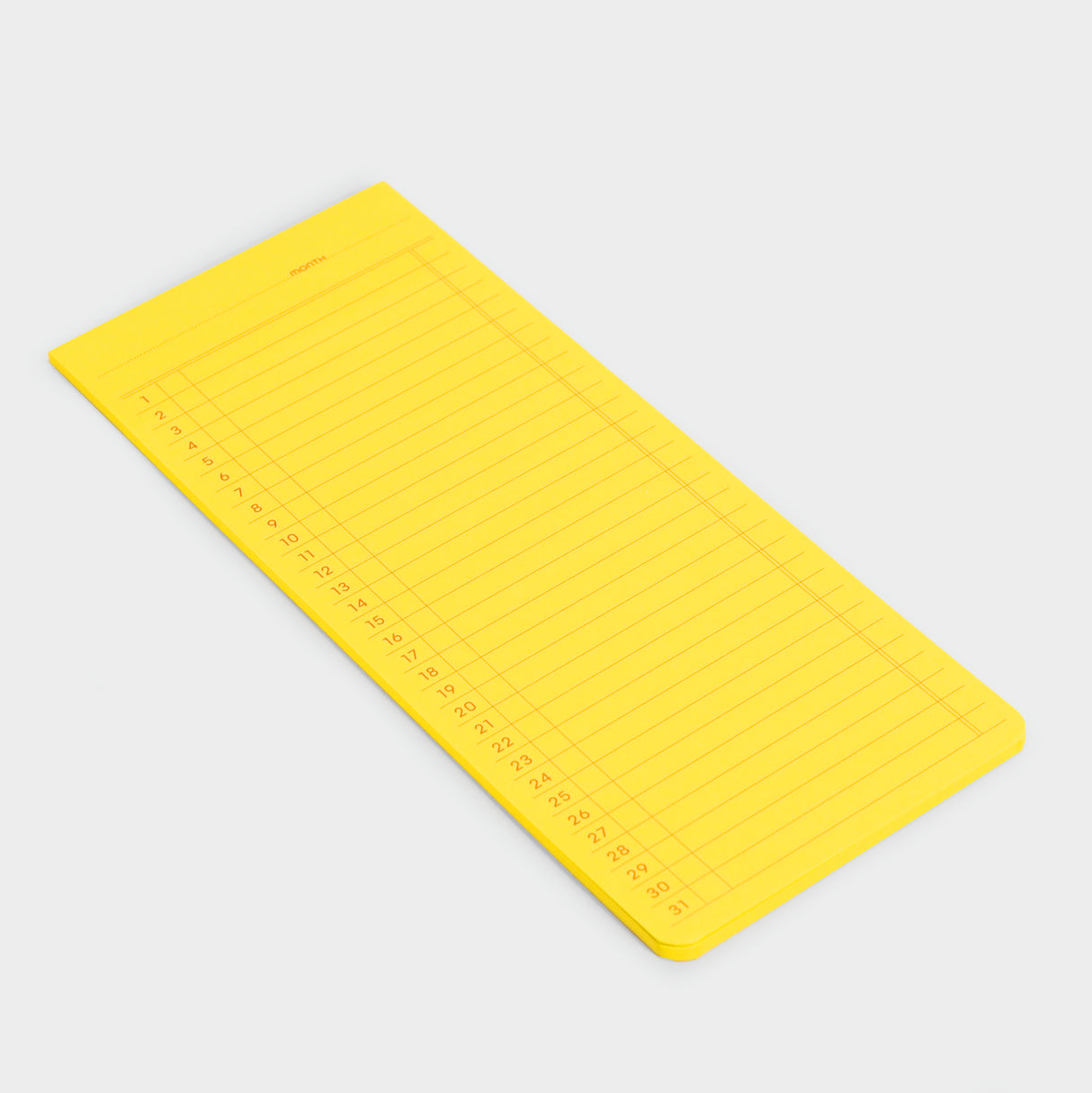 Sticky Monthly Memo Pad - Yellow