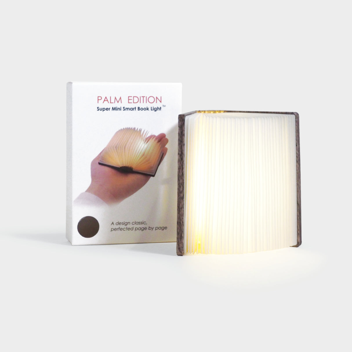 Super Mini Smart Book Light in Walnut