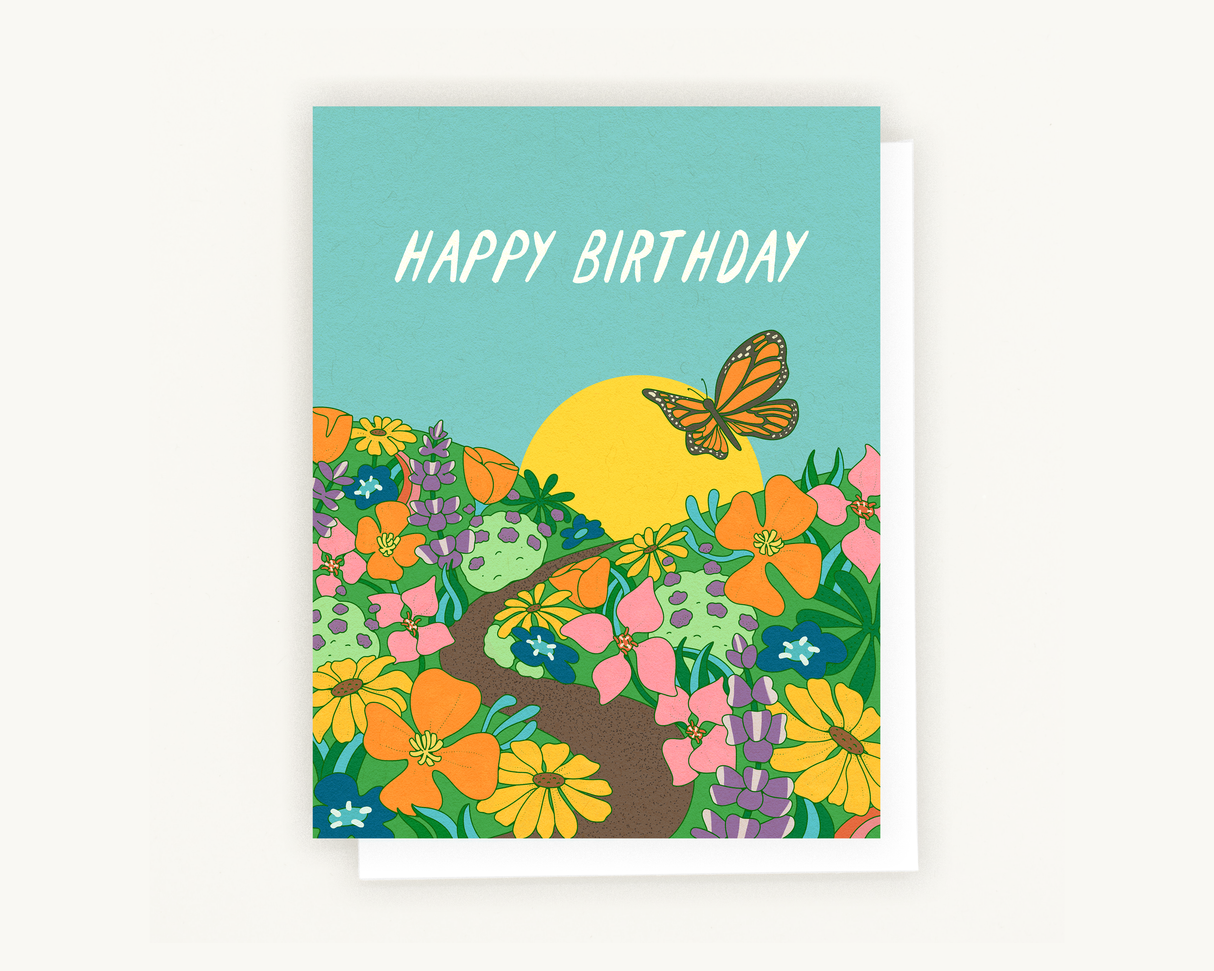 Birthday Card – Wildflower Floral Illustration