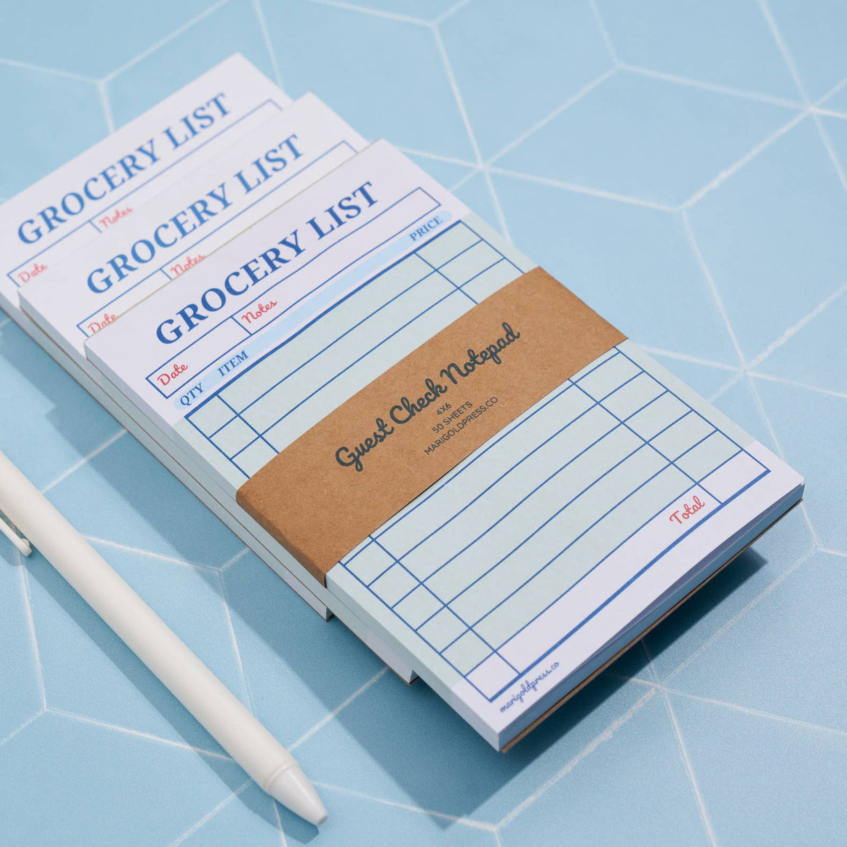 Guest Check Notepad Grocery List 