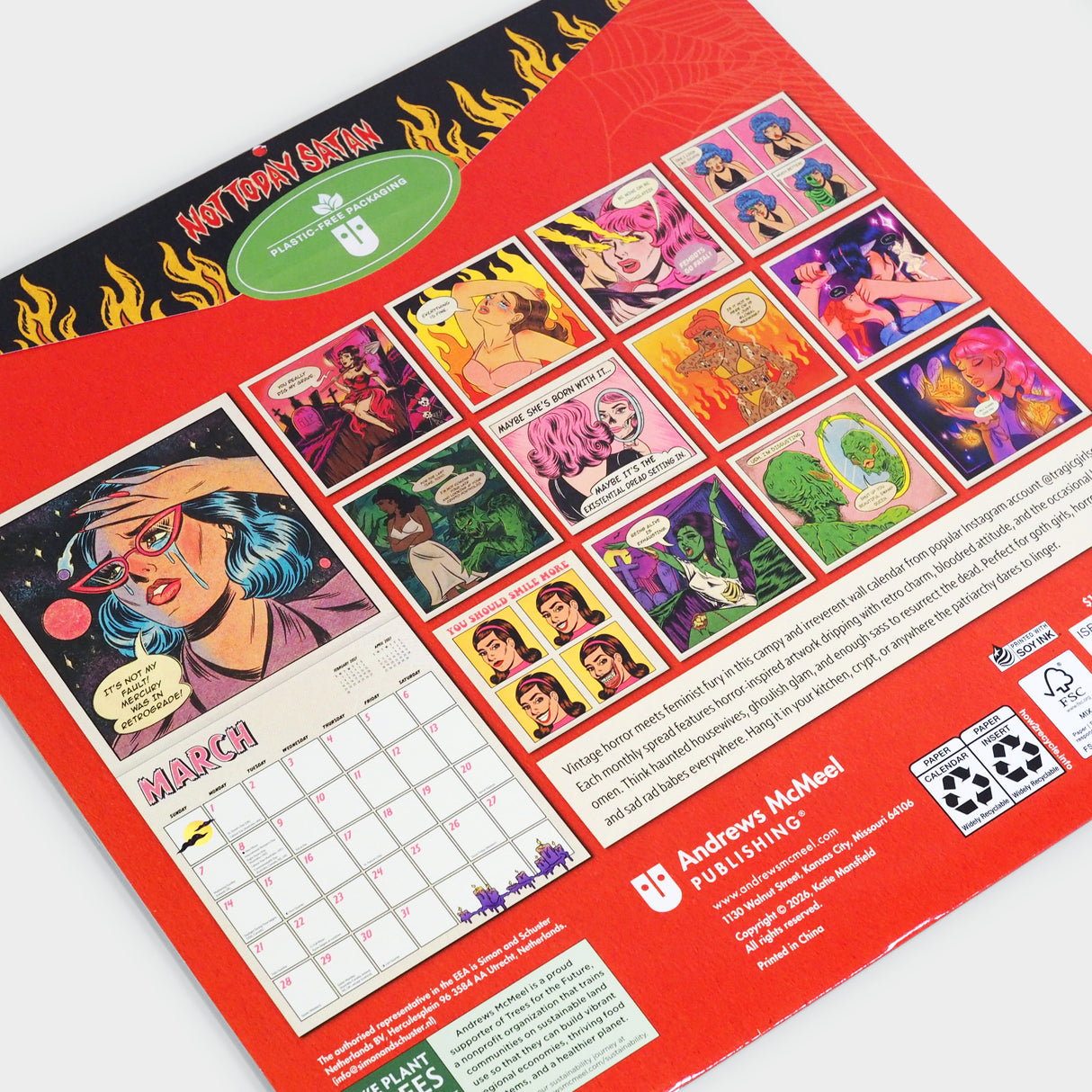 Tragic Girls 2027 Wall Calendar: Not Today Satan