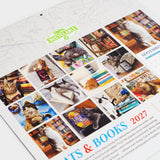 Cats & Books 2027 Wall Calendar