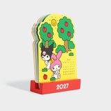 2027 Hello Kitty Mini Desk Calendar with Wood Stand