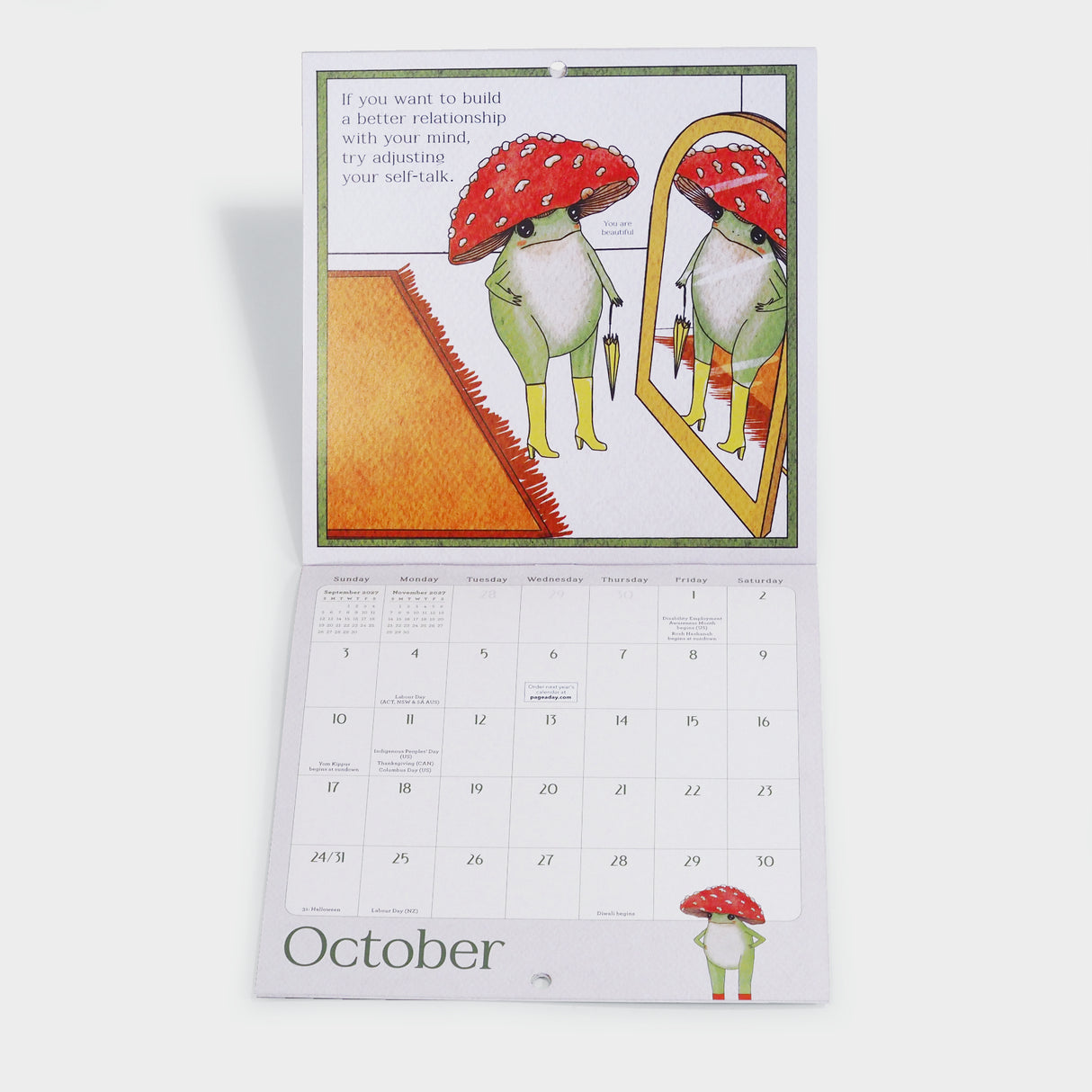 Little Frog's Guide to Self-Care Mini Wall Calendar 2027