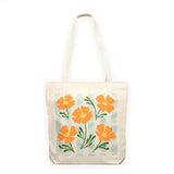 California Poppy Tote – Botanical Floral Tote Bag
