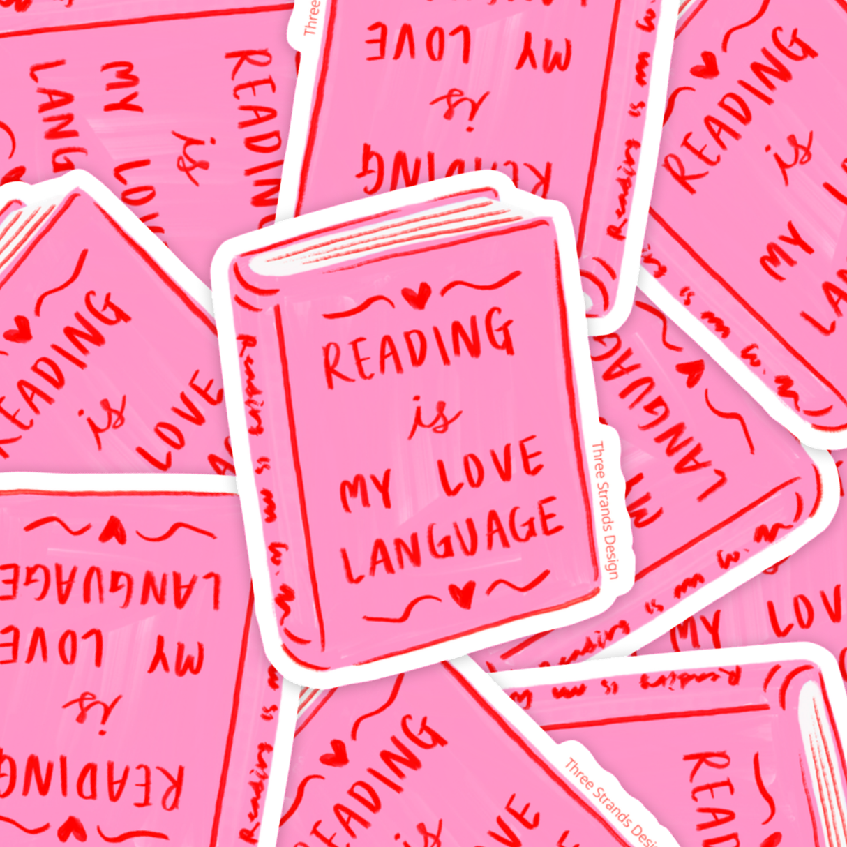 Reading Is My Love Language Bookish Sticker
