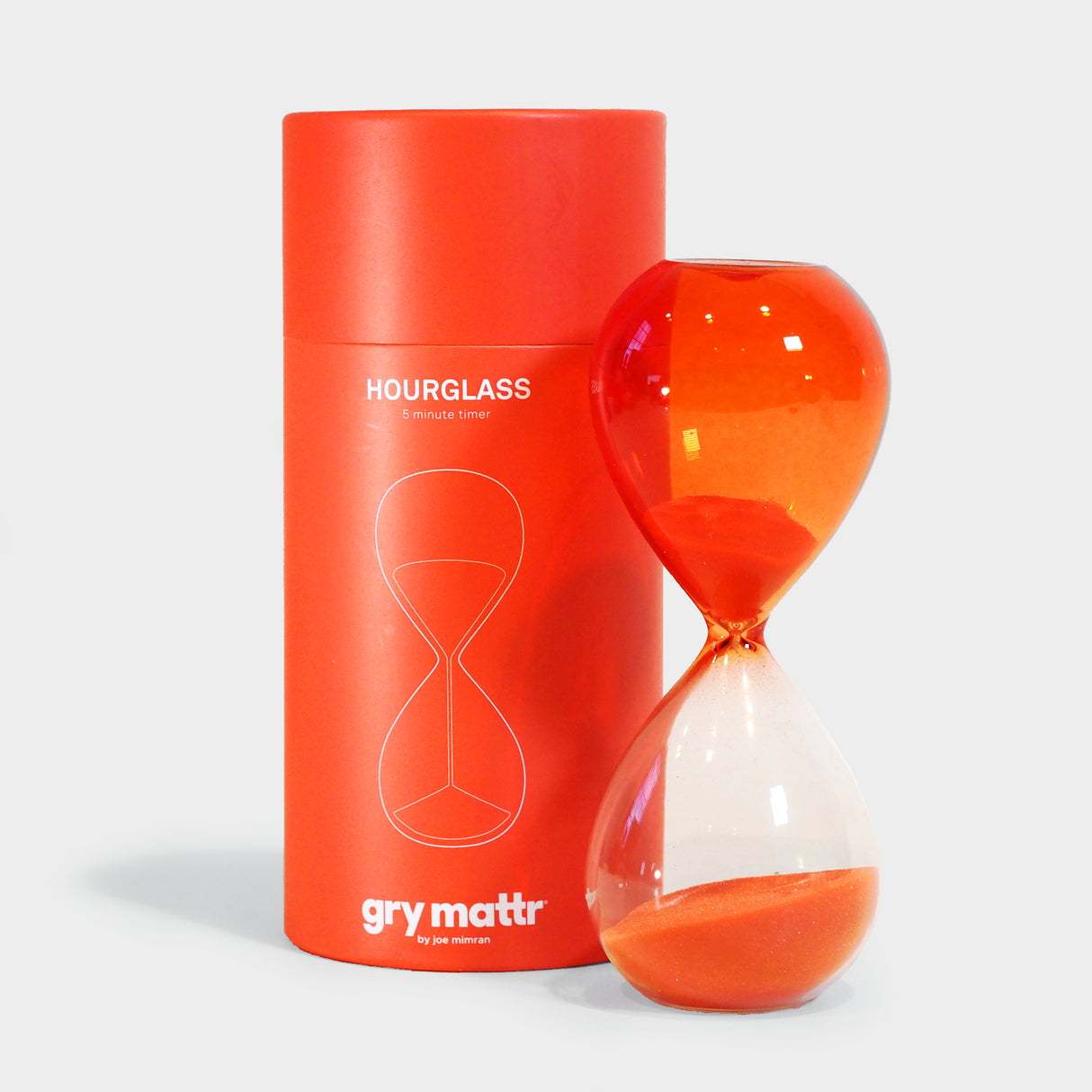 5 Minute Desktop Hourglass in Poppy
