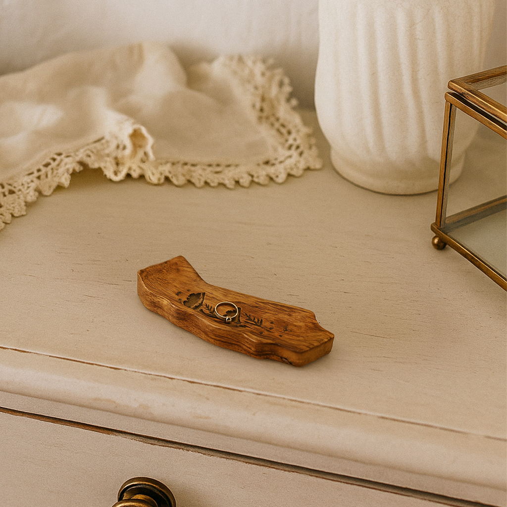 California Poppy Jewelry Tray - Mango Wood