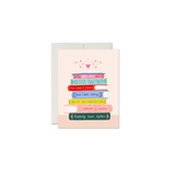 Love Story Books Greeting Card Romantic Anniversary Card
