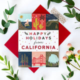 California Holiday Grid Modern Card (Box Set of 6)
