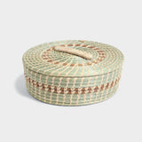 Wild Grass and Pine Needle Tortilla Basket with Lid