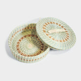 Wild Grass and Pine Needle Tortilla Basket with Lid
