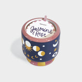 A Dopo 8 Oz. Moon Phases Ceramic Candle - Jasmine Rose