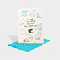 Letterpress card with illustrative motifs of various cat breeds.