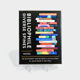 Bibliophile Diverse Spines Notes: 20 Different Notecards & Envelopes