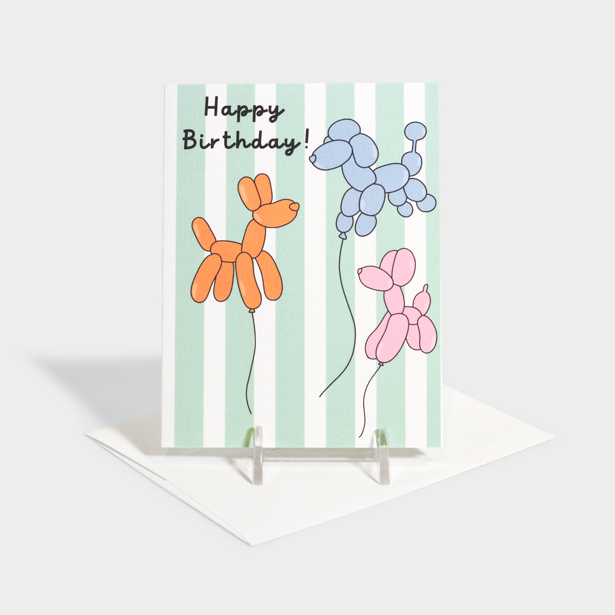 Birthday Dog Balloons Card