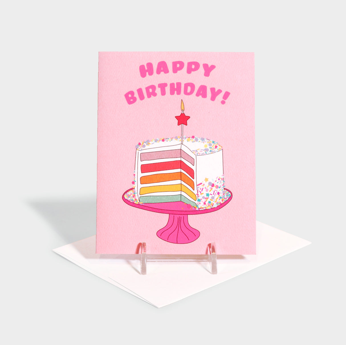 Birthday Rainbow Cake Card