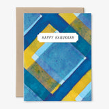 Happy Hanukkah Card | Geometric| Watercolor | Chanukah