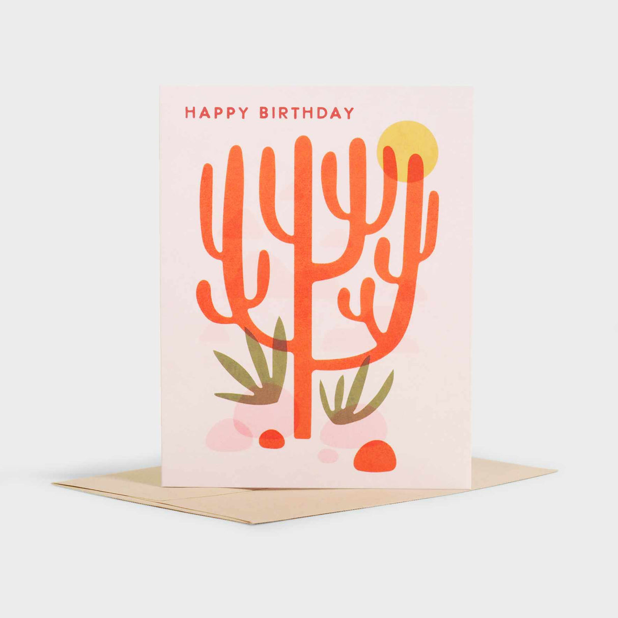 Cactus Grande Desert Minimalist Birthday Card