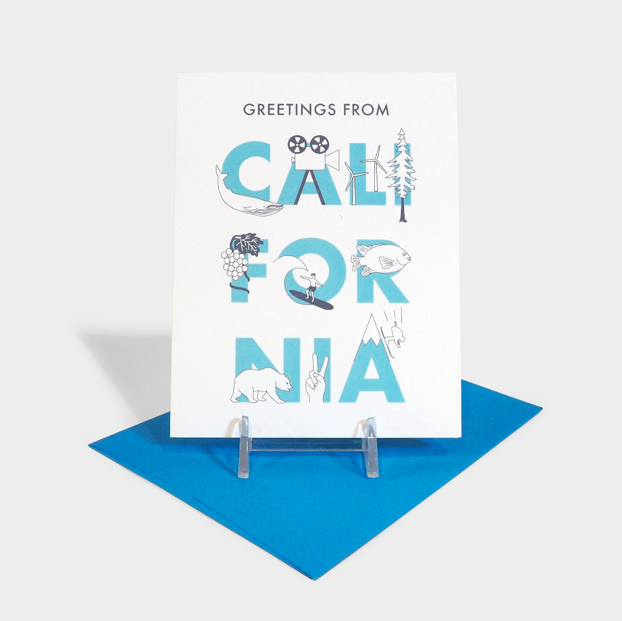 California Font Greeting Card