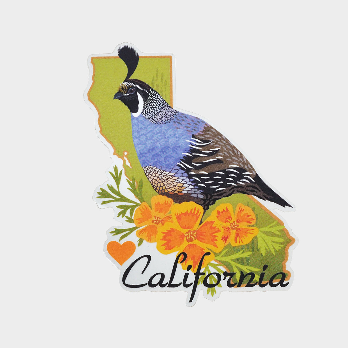 California State Matte Mirror PVC-Free Sticker