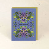 Iris & Ladybug Birthday Paper Greeting Card
