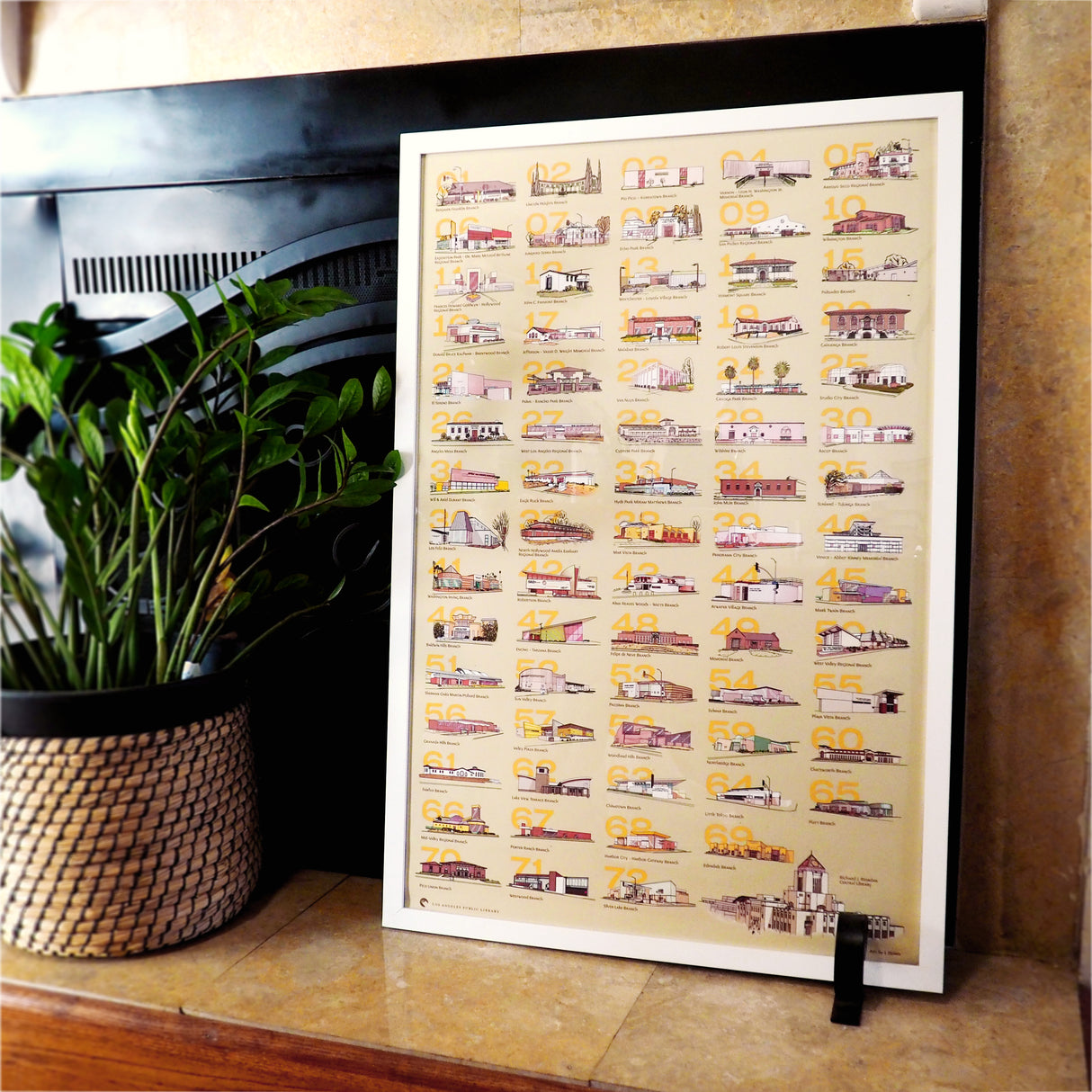 Central Library & Branches Architectural Print