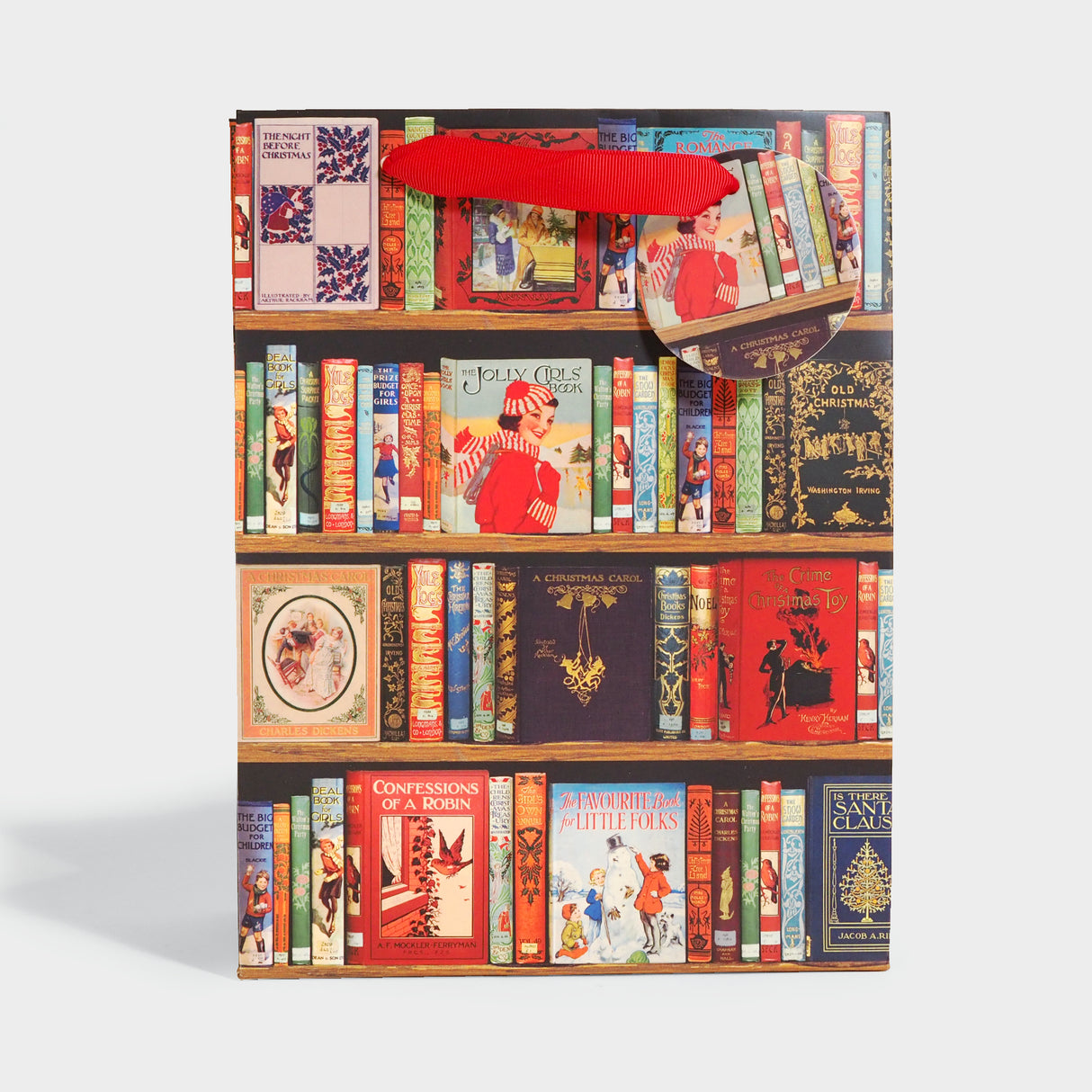 Christmas Bookshelf Medium Gift Bag