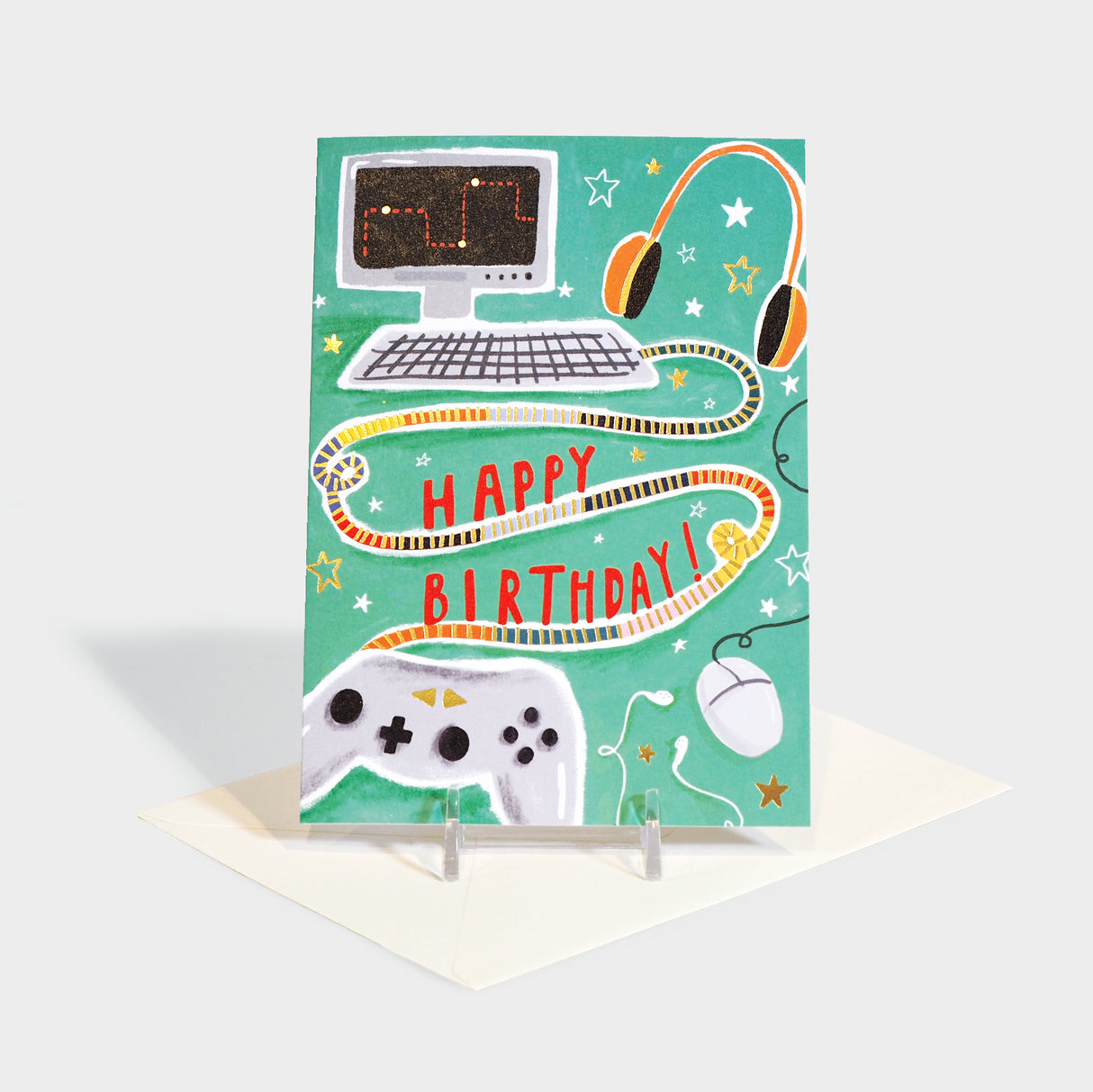 Computer Games Greeting Card