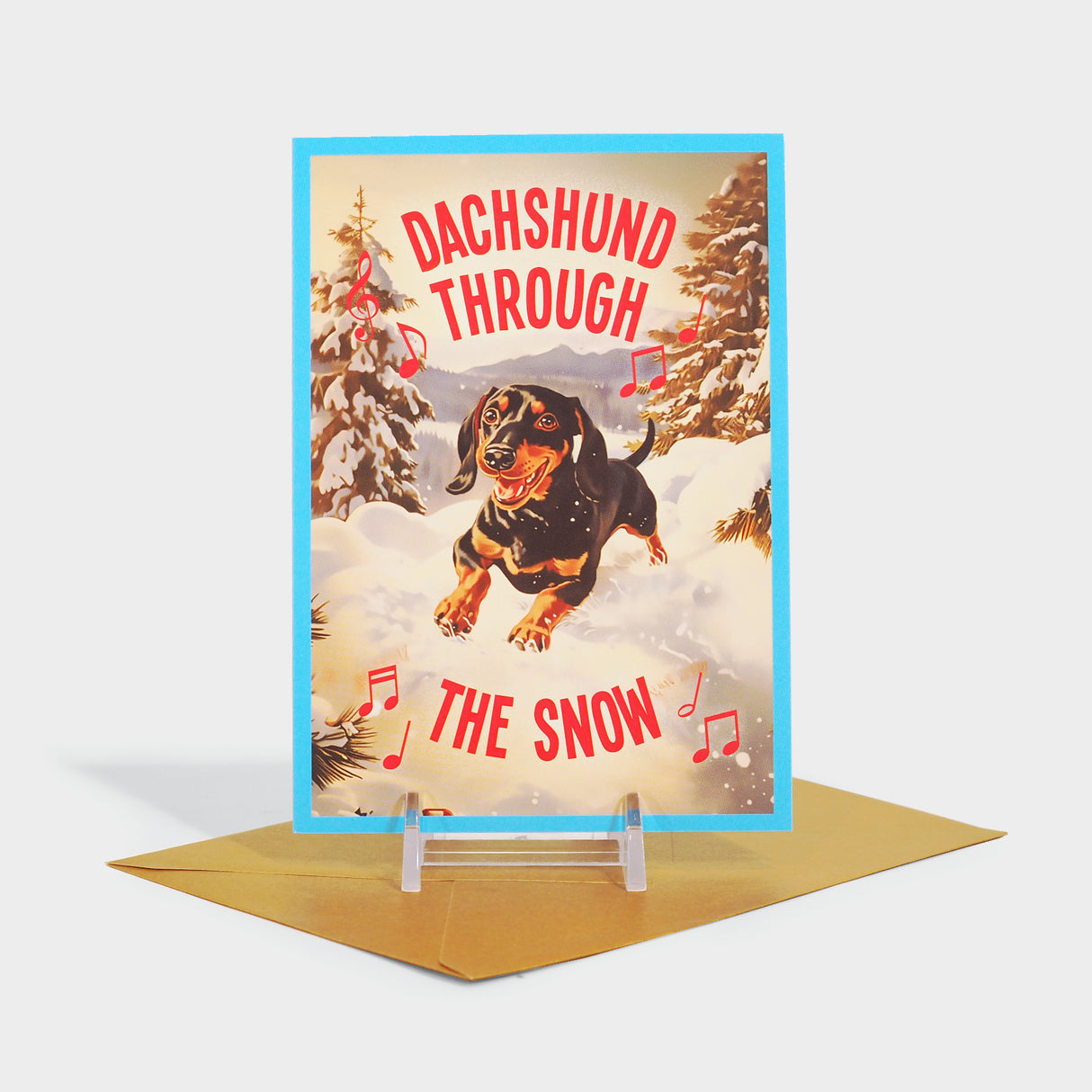 Dachshund Through The Snow Greeting Card